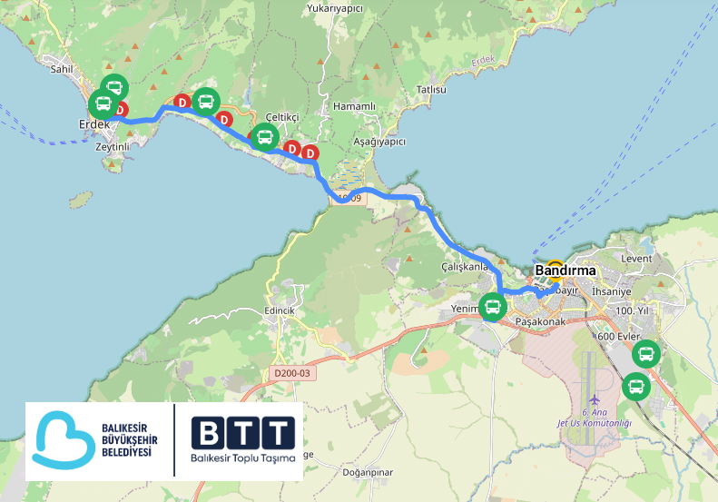 erdek bandırma otobüs hattı